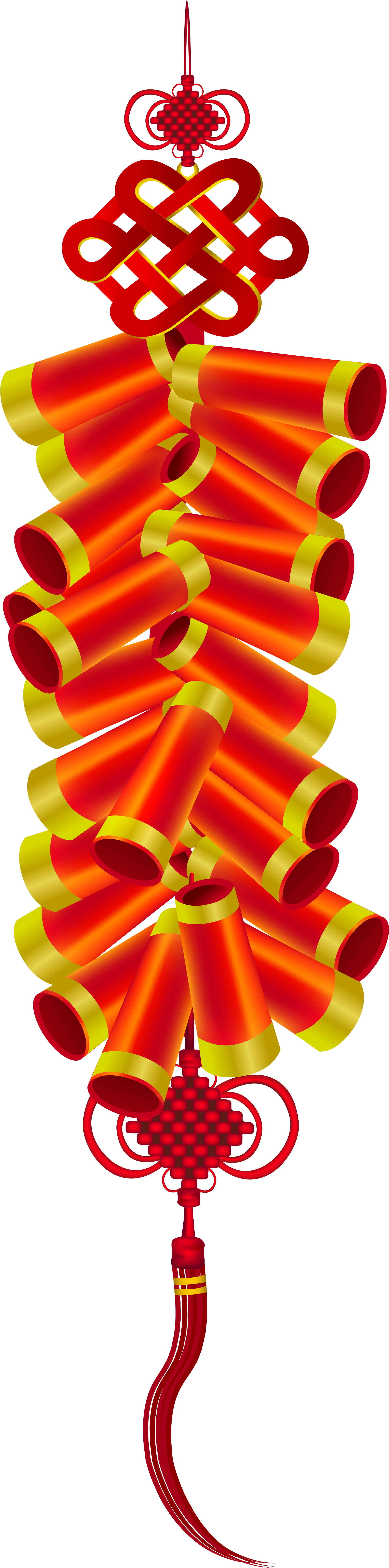 Chinese New Year Firecrackers Png Clip Art - Chinese New Year Png (2066x8000)