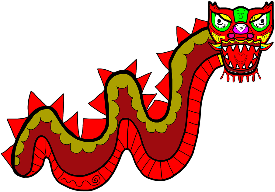 Chinese New Year Clipart 18, - มังกร ตรุษจีน Png (960x634)