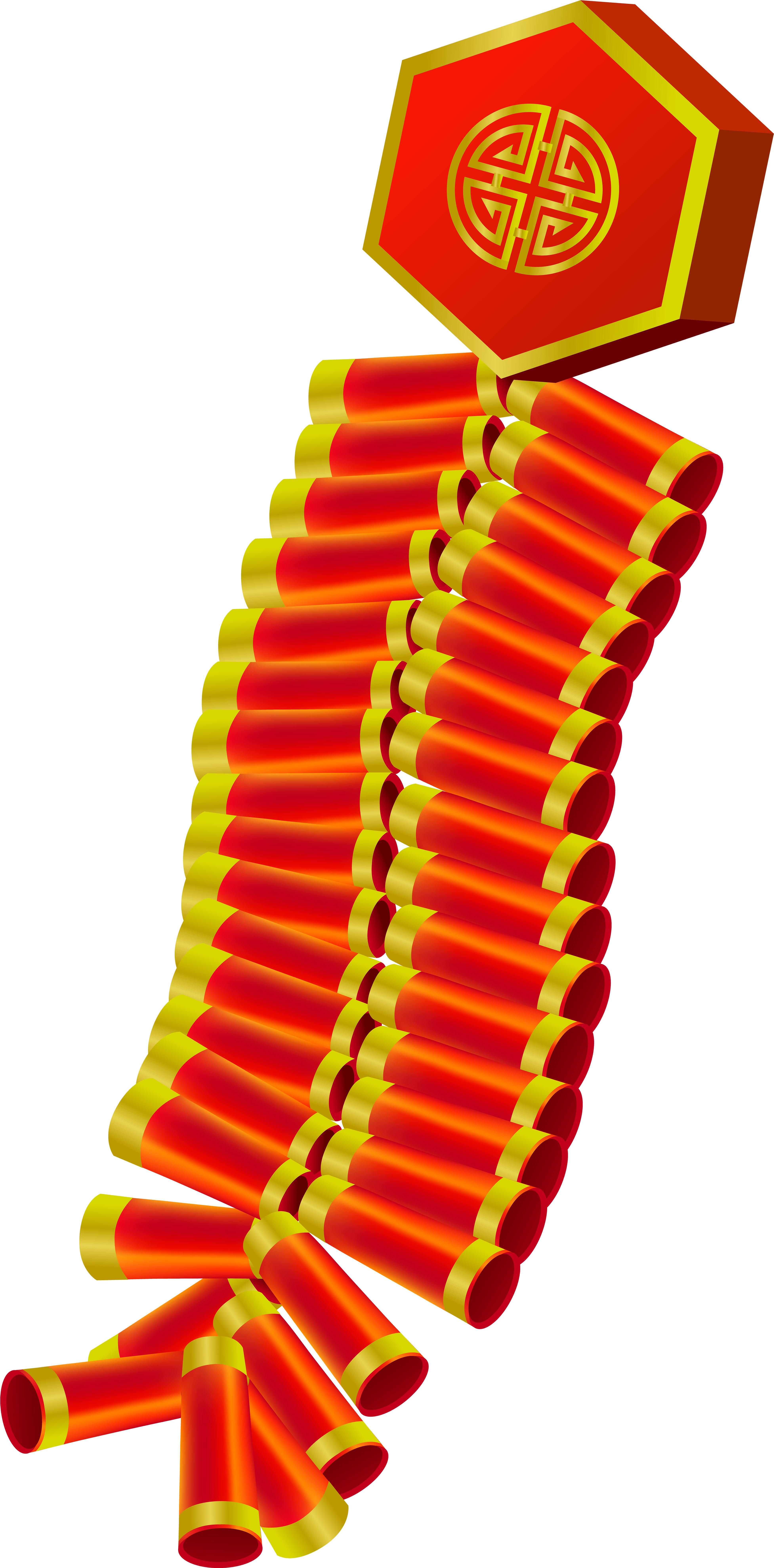 Firecracker Clipart - Chinese Firecrackers (4011x8000)