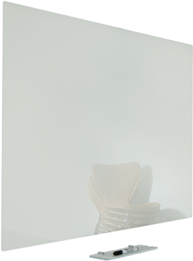 Magnetic Glass Whiteboard Hidden Fixings - Glass (400x400)