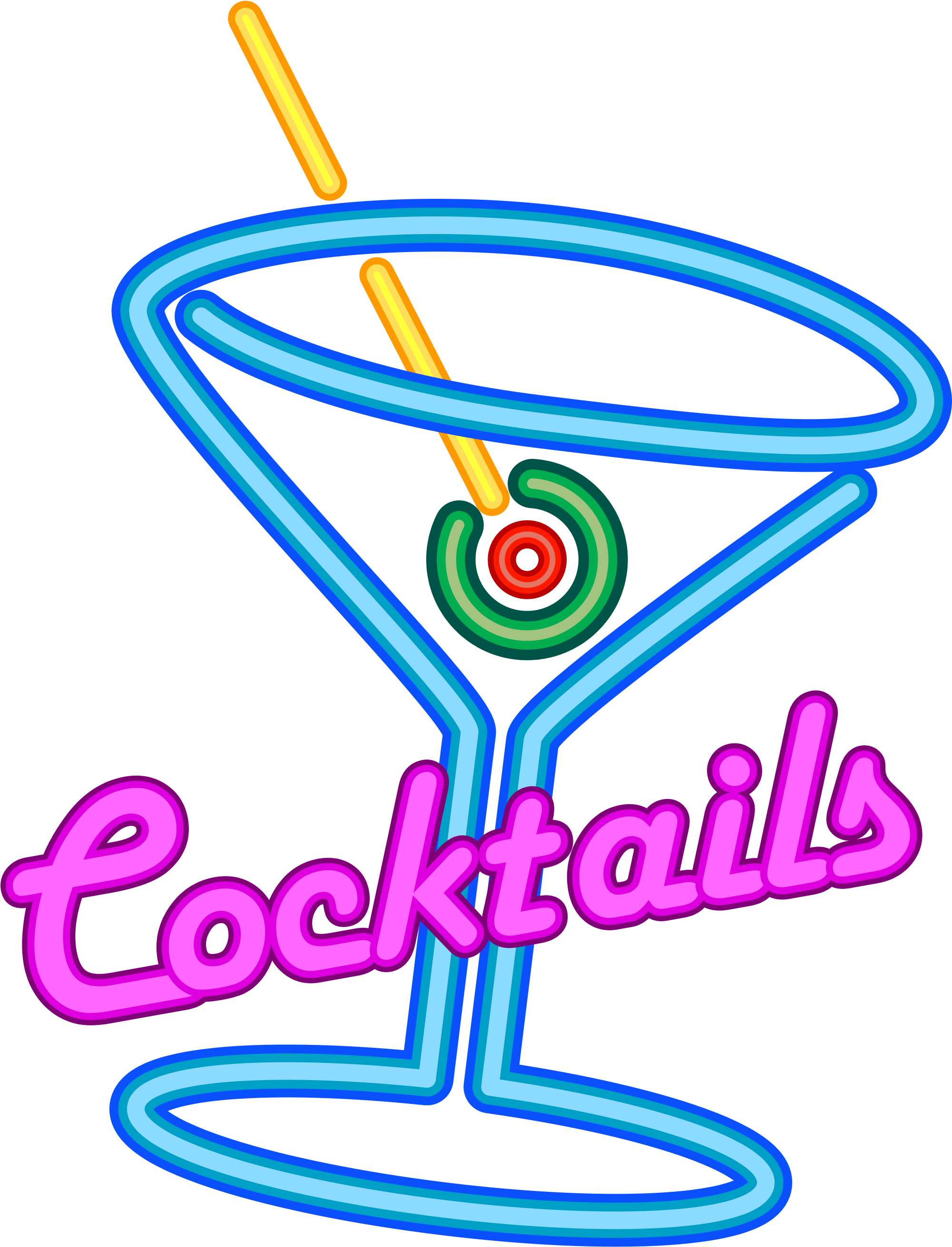 Cocktail Party Reading - Cocktails Neon Png (2000x2667)