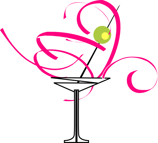 Bachelorette Party Pictures Clip Art - Cocktail Glass Cartoon (600x540)