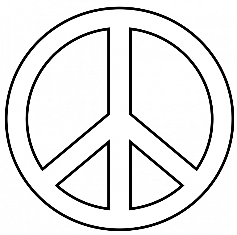 Download Endearing Peace Sign Images Free Clip Art - Download Endearing Peace Sign Images Free Clip Art (768x761)