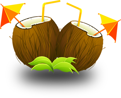 Tropical Drinks Shower Curtain (413x334)