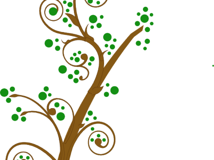Brown And Green Tree Branch Clip Art At Clkercom Vector - Tree Branch Clip Art (440x330)