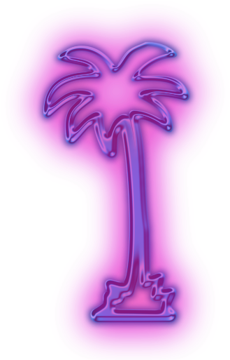 Palm Tree Clipart Neon - Cross (512x512)