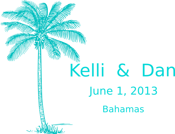 Coconut Tree Line Art (600x460)