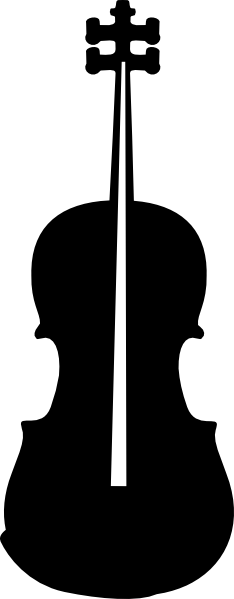 How To Set Use Violin Icon Svg Vector - Violin Silhouette Clip Art (234x599)