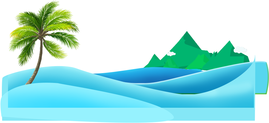 Drawing Cartoon Island - O'neill Palm Street Trucker Hat - Black/white - One (1000x536)