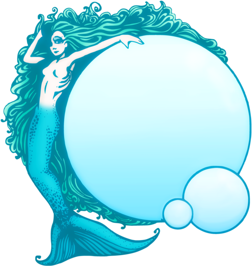 Vintage Mermaid Clipart - Mermaid Blue Clip Art (574x600)
