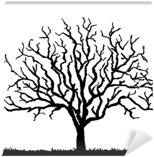 Black Tree Silhouette With No Leaves, Vector Illustration - Tree No Leaves Silhouettes (400x400)