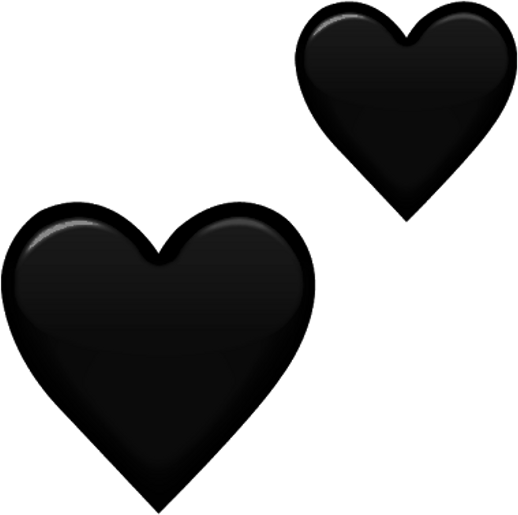 Tumblr Emoji Hearts Corazones Heart Corazones Blacks - Hearts Png (1024x1024)