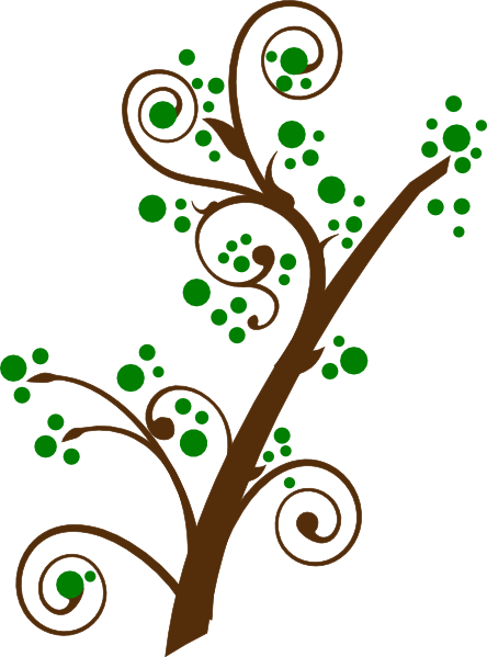 Blooming Tree Branch Svg Clip Arts 444 X 599 Px - Tree Branches With Leaves Clipart (444x599)