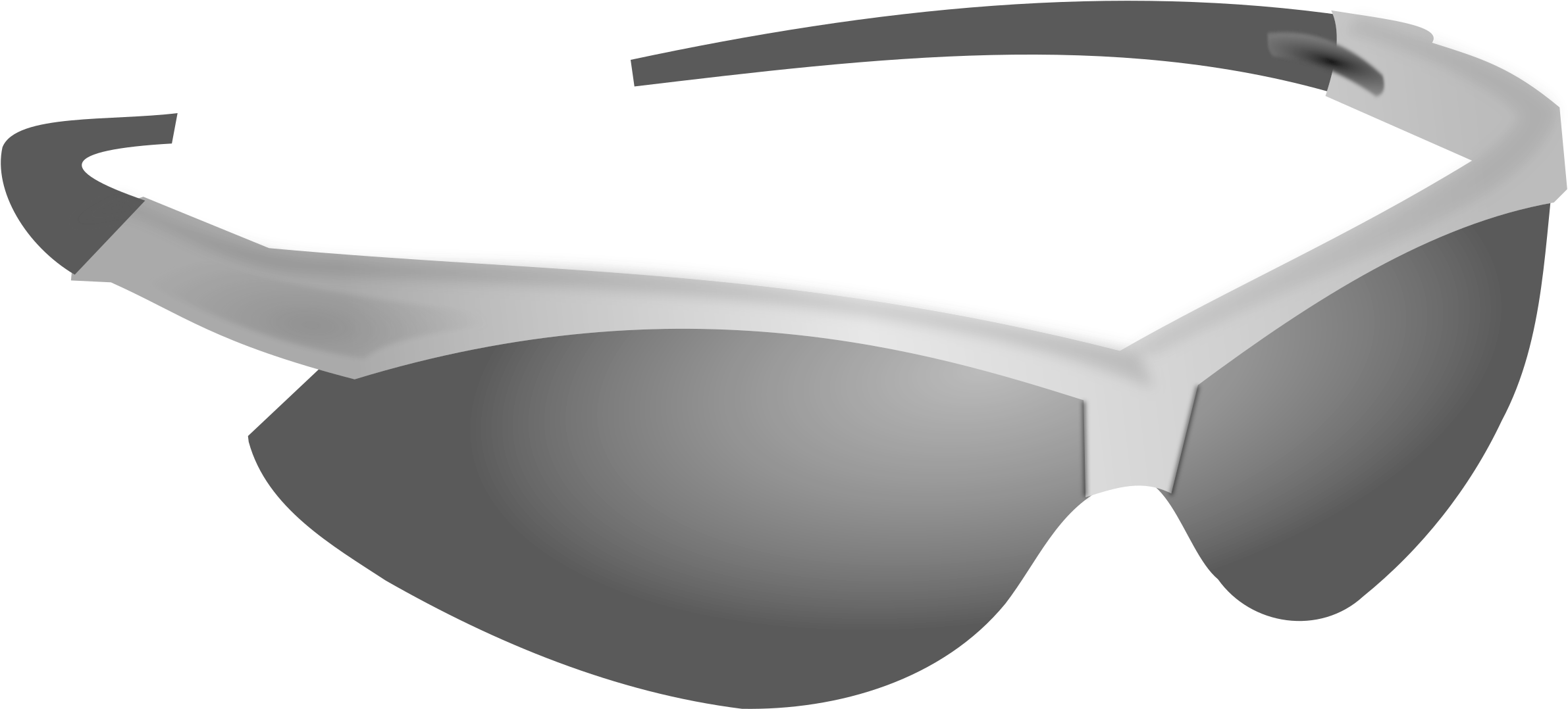 Gray Clipart Sunglass - Clip Art Photo Download (2400x1093)