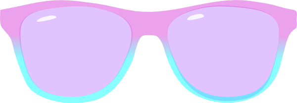 Purple And Blue Shades Clip Art - Summer Sunglasses Vector Png (600x208)