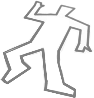 Body Chalk Outline Crime Scene Clipart - Crime Scene Body Outline Clipart (389x314)