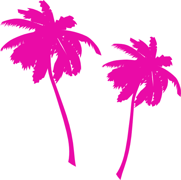 Palm Tree Clipart Vector - 80s Palm Tree Png (600x598)
