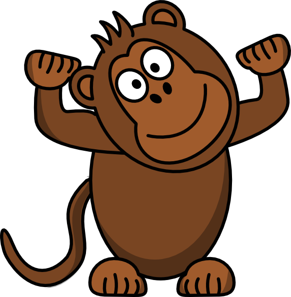 Cartoon Monkey Shower Curtain (582x595)