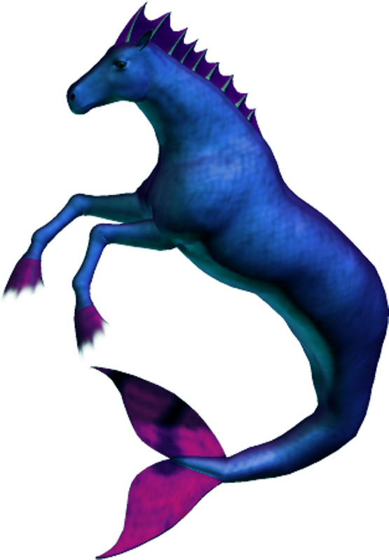 Hippocampus 1 Blue By Clipartcotttage - Hippocampus Clipart (555x800)