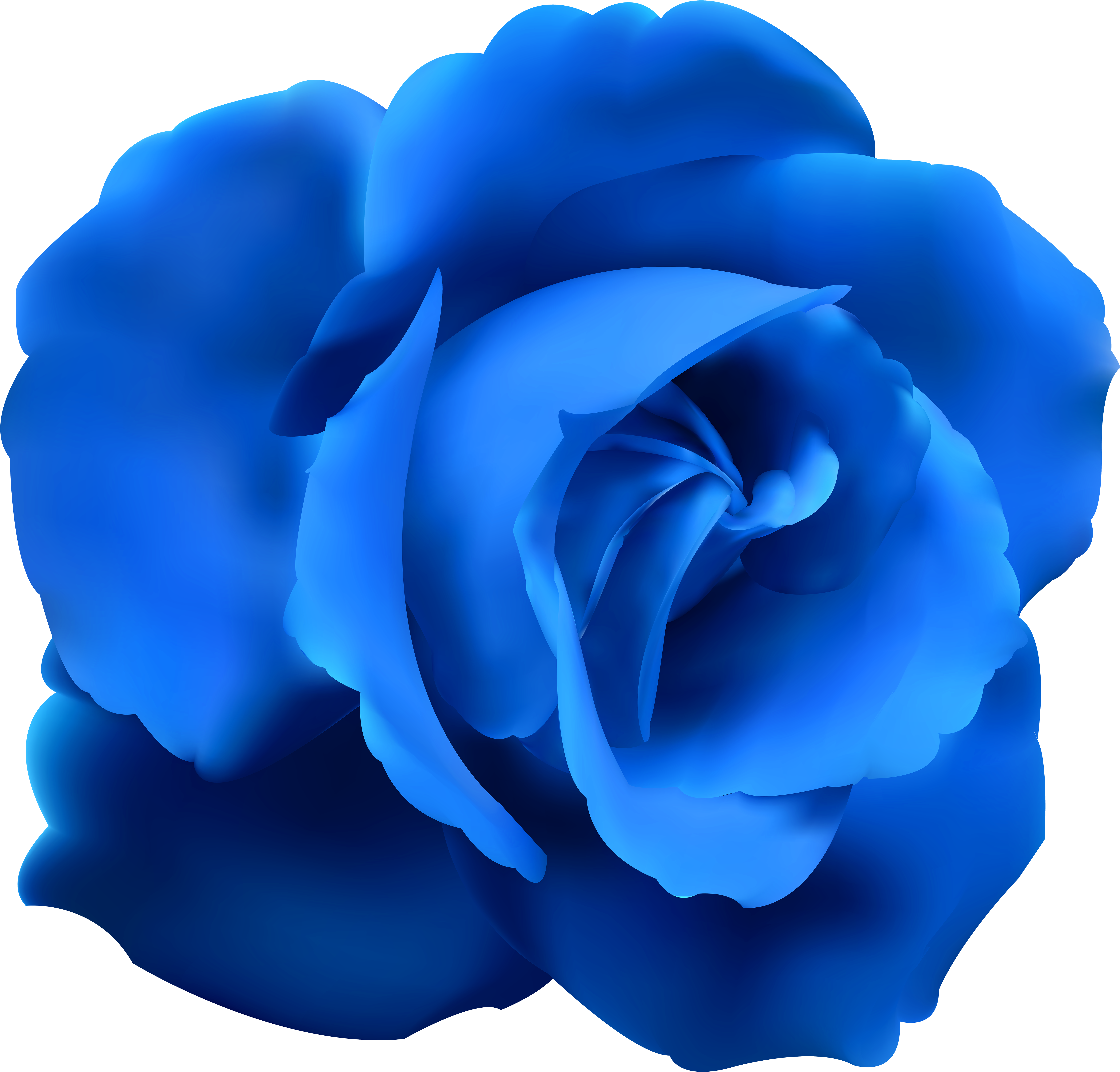 Blue Flowers Clipart Png (6000x5741)