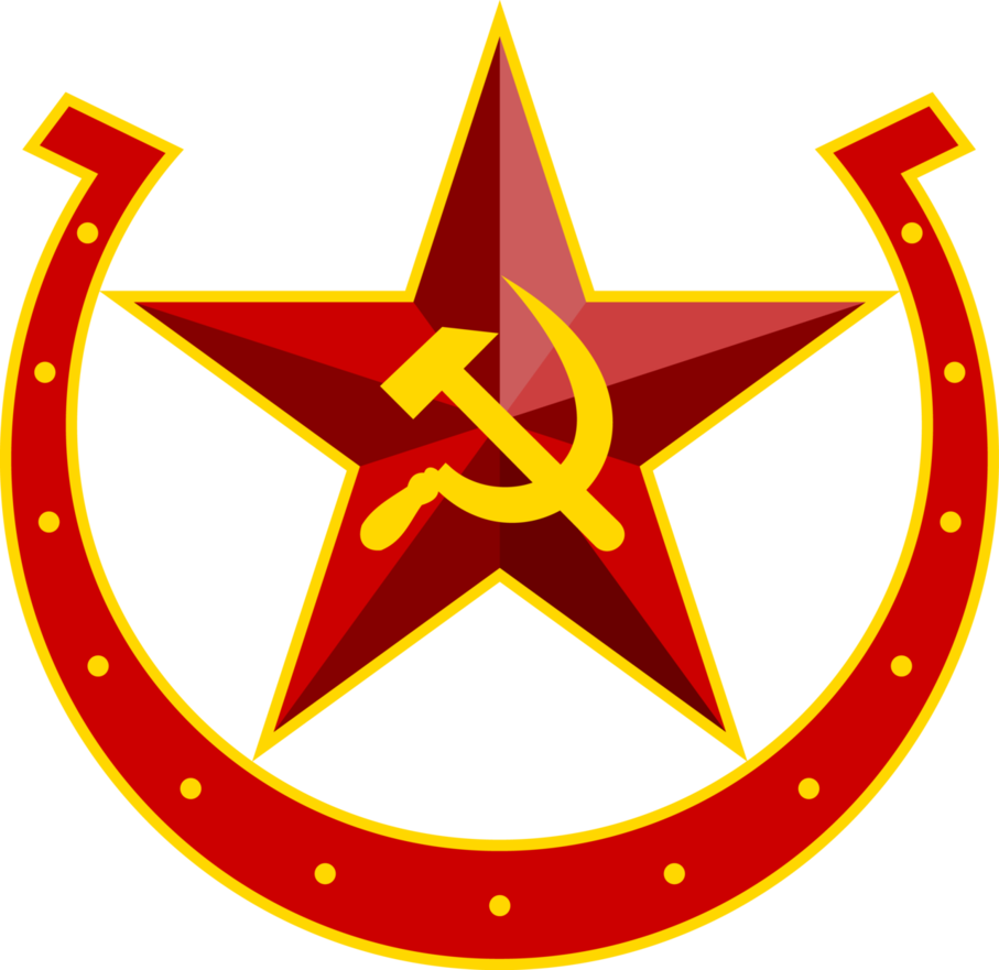 Soviet Equestria Hammer Sickle Horseshoe Emblem By - Soviet Hammer And Sickle (907x881)