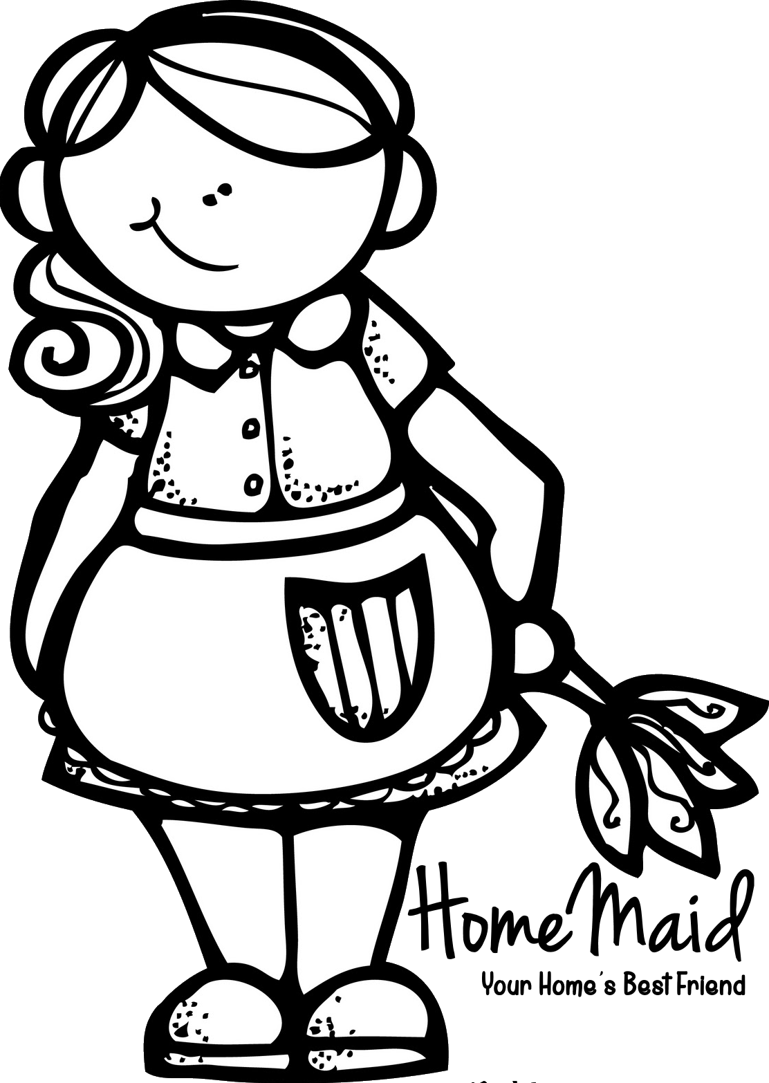 I Gotta Clean The House - Goldilocks Clipart Black And White (1112x1566)