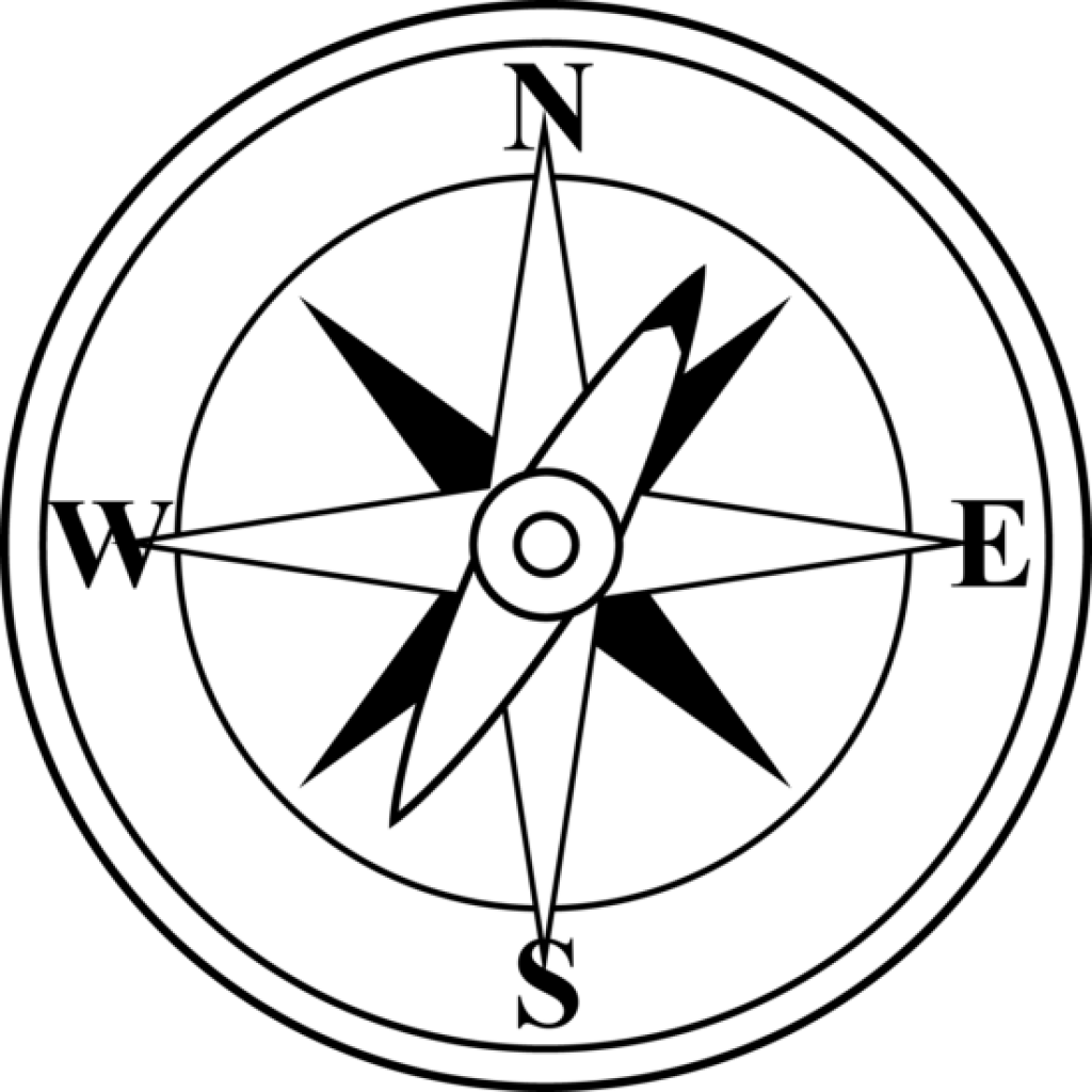 Compass Clipart Black And White Compass Free Clip Art - Redeemed Christian Church Of God (1024x1024)
