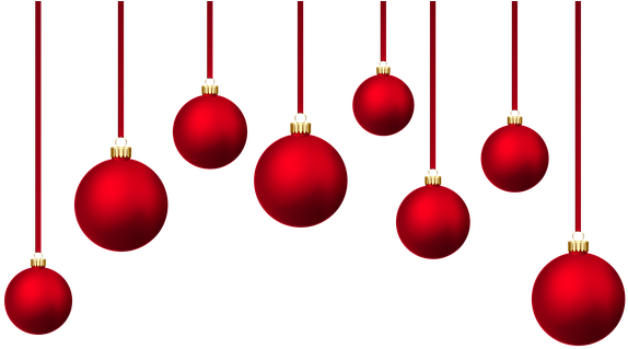 Christmas Baubles - Red Christmas Ball Background (593x340)