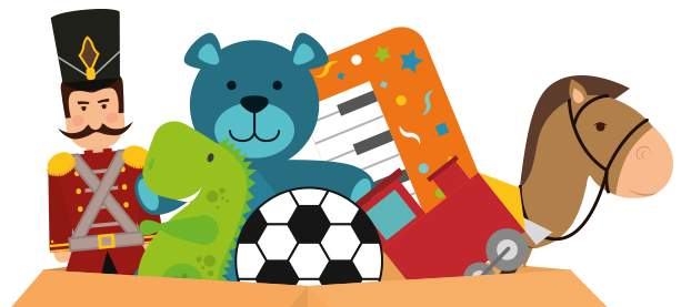 Hop Clipart Toy Game - Toys And Games Cartoon (612x320)