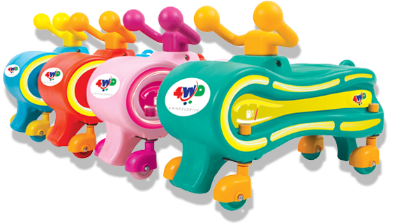 Multicolored Minjal 4 Wheel Drive Ride On Toy - Odrážedlo Minji Modré (598x341)