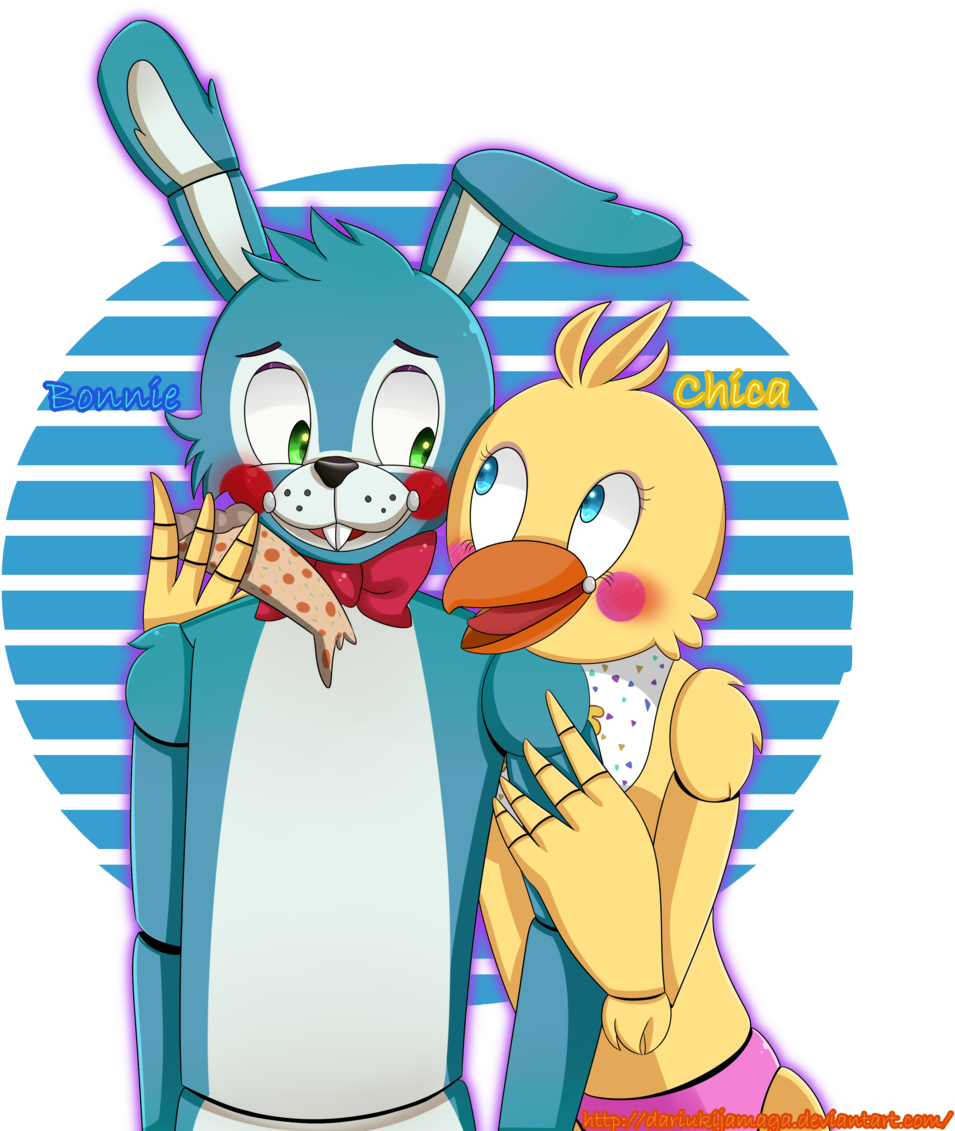 Toy Bonnie And Toy Chica By Dariukijamaga - Toy Bonnie X Toy Chica Fanart (1024x1205)