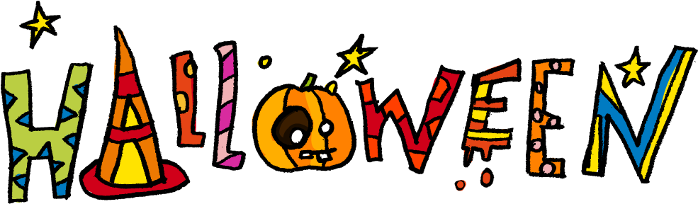 The Word Halloween Clip Art - Halloween Word Clip Art (984x296)