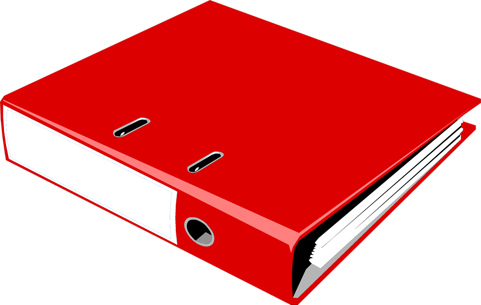 Binder - Red Binder Clipart (958x608)