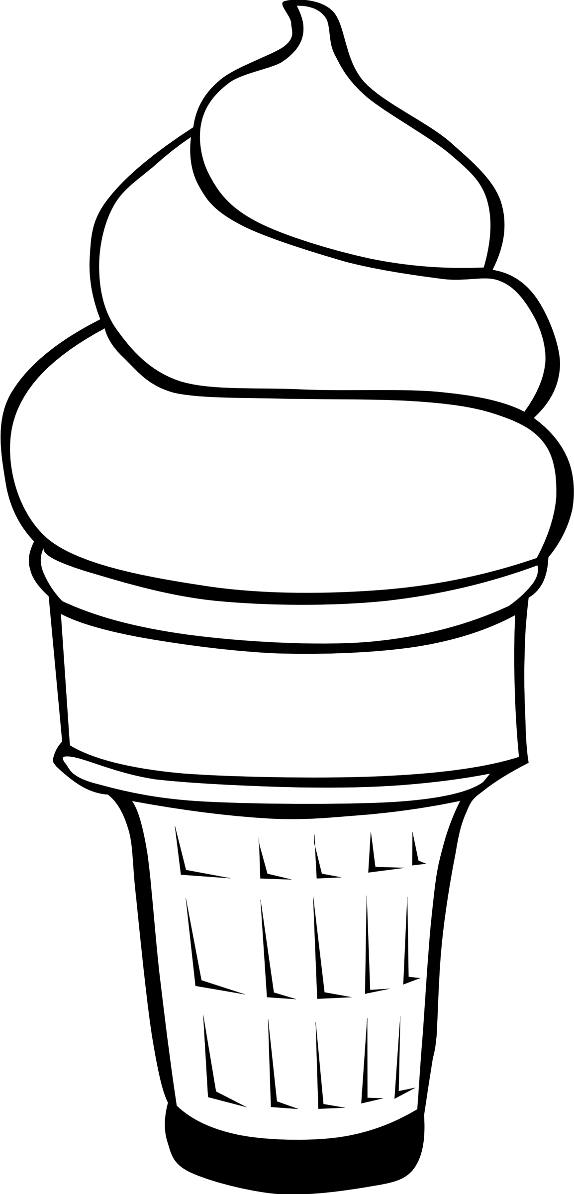Fast Food, Desserts, Ice Cream Cones, Soft Serve - Ice Cream Cone Clip Art (1154x2400)