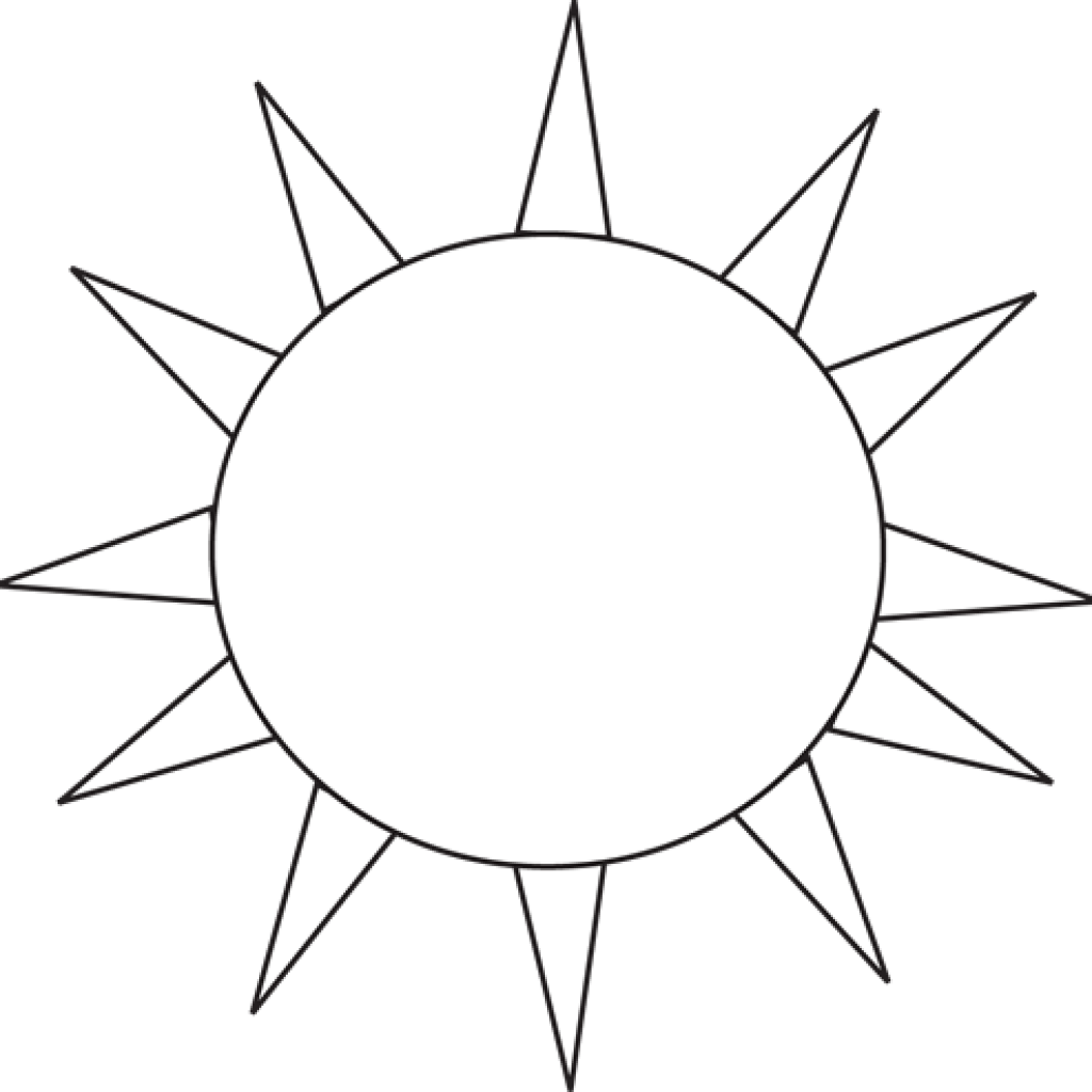 Sun Clip Art Black And White Black And White Black - Sun Icon Png White (1024x1024)