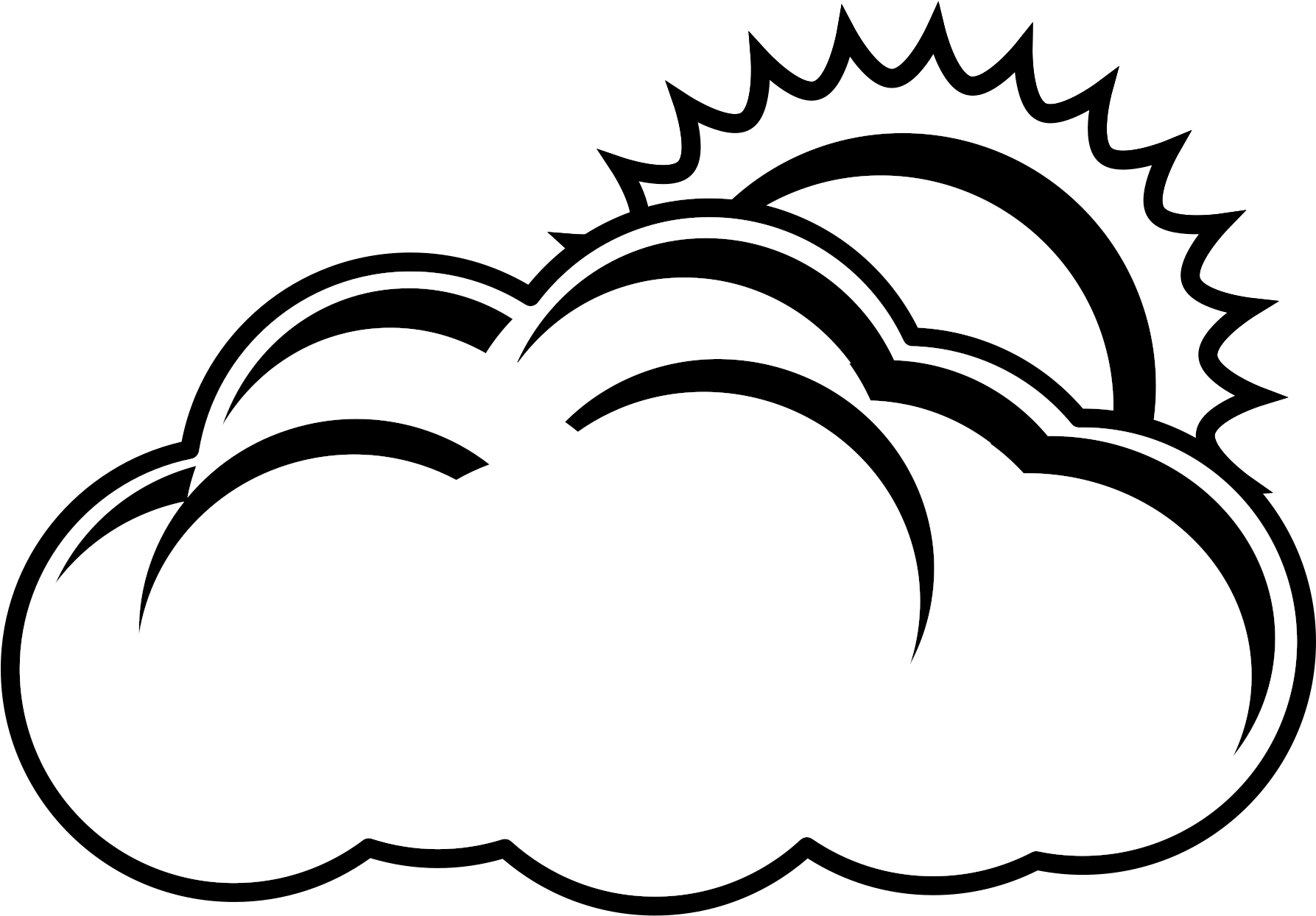 In Back And White - Sun Clouds Black And White - (2400x3394) Png Clipart .....