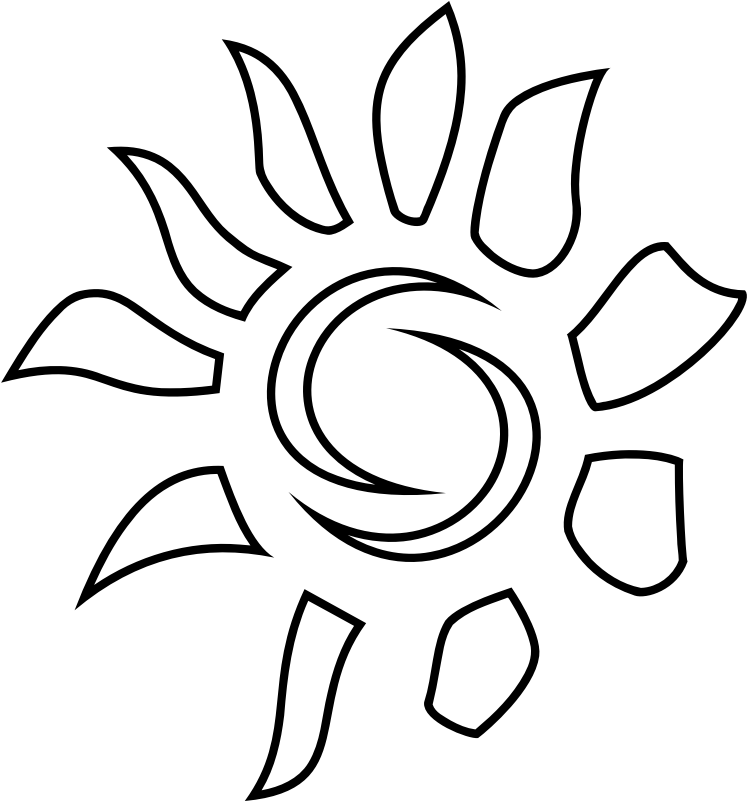 Clipart - Sun Icon - Coloring Book - Coloring Book Sun (800x800)