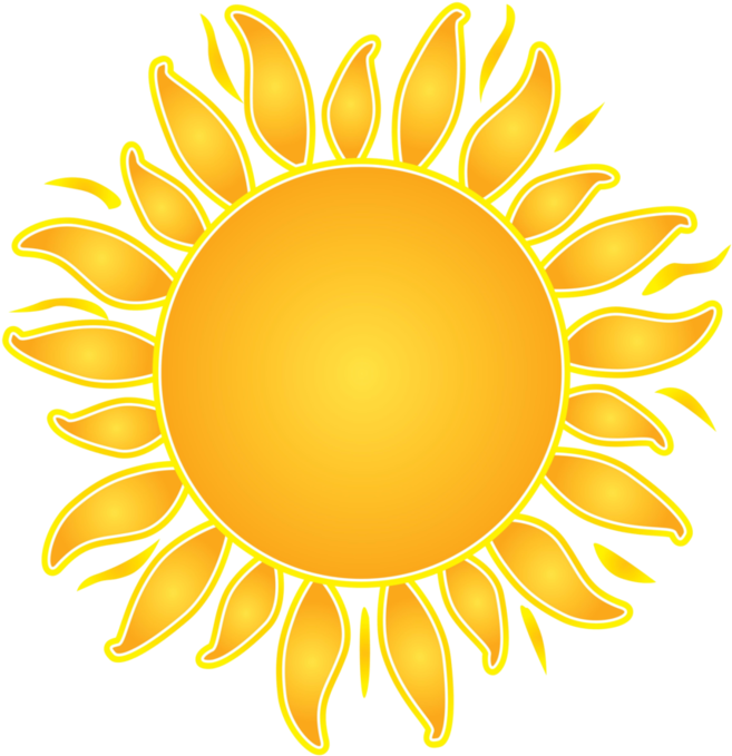 Sun Clipart Clear Background - Objects With Yellow Color (690x700)