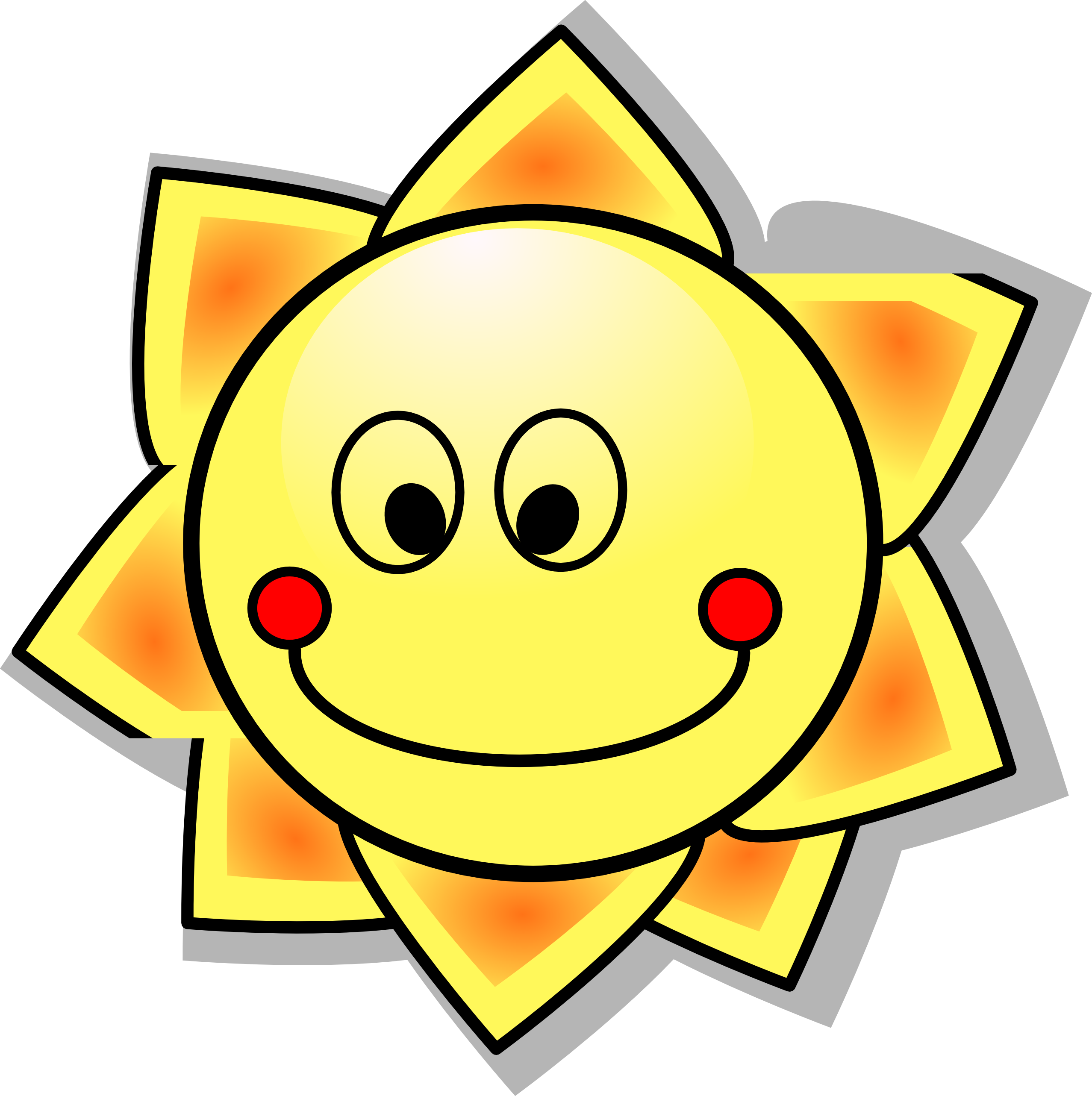Smiling Cartoon Sun Clip Art At Clipart Library - Love You Are My Sunshine Love Ornament (oval) (797x800)
