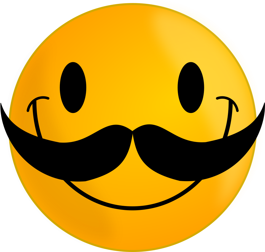 Smiling Sun Clipart Royalty Free - Smiley Face With Mustache (2400x2319)