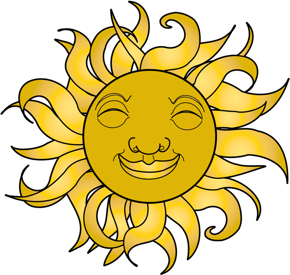 Happy Sun Clip Art - Sun Is Shining Cartoon (600x586)
