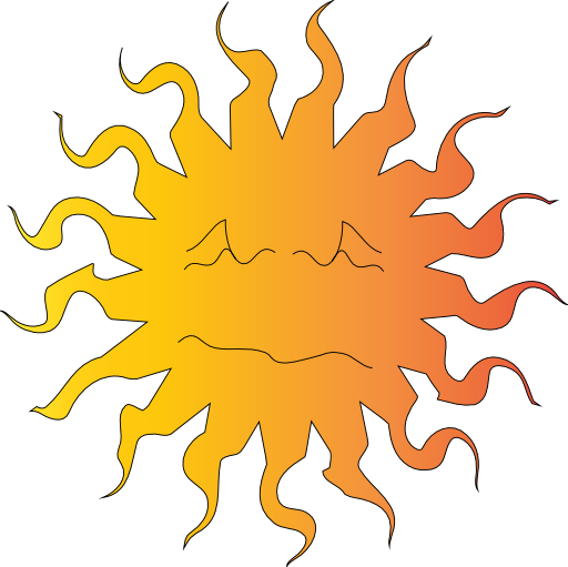 Hot Sun Clip Art - Hot Sun Clip Art (512x511)