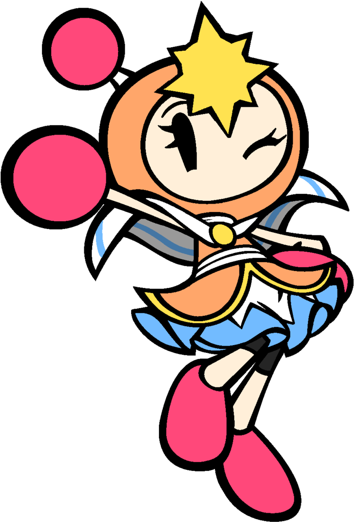 Alternate Sunshine Bomber Redesign By Caitlinthestargirl - Pink Super Bomberman R Characters (738x1083)