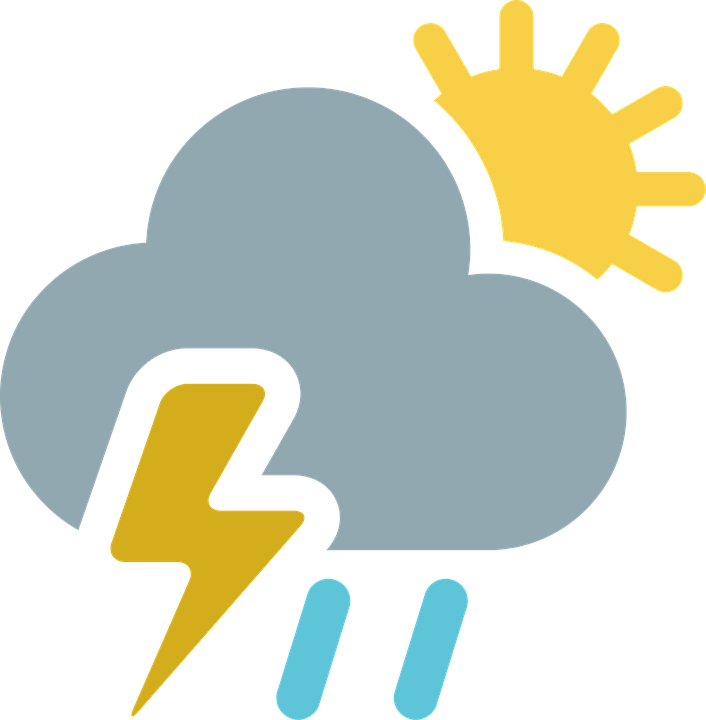 Free Illustration Cloud Partly Cloudy Sun Rain Image - Weather (706x720)