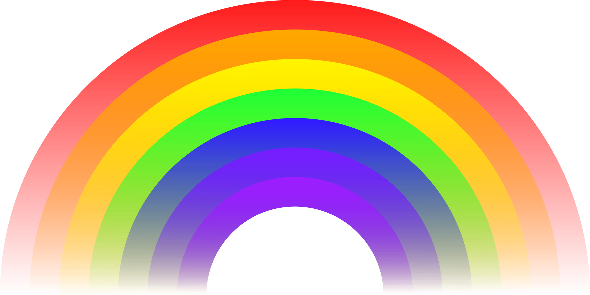 Rainbow Clip Art - Rainbow Clipart (2400x1200)