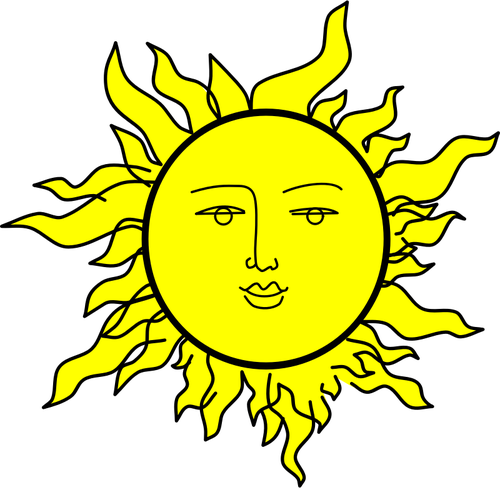655 Sun Free Clipart Public Domain Vectors Rh Publicdomainvectors - Sun With A Face (500x488)