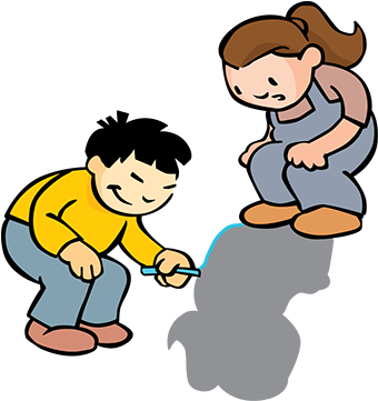Here Comes The Sun - Sun And Shadow Clipart (360x360)