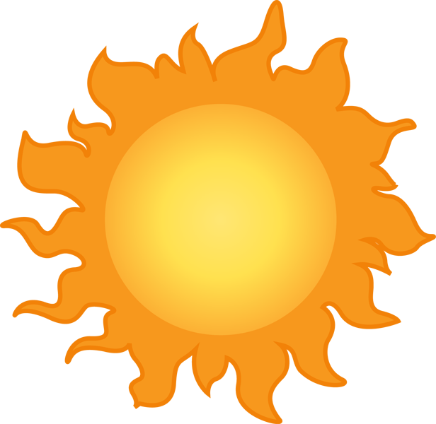 Sunny Clipart The Cliparts 3 Clipartbarn - Weather Symbols For Sunny (616x600)