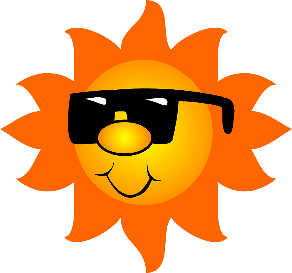Sun Clipart Translucent - Clipart Sun With Sunglasses (958x898)