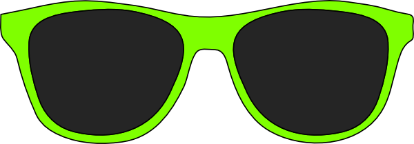 Green Sunglasses Clip Art At Clker Com Vector Clip - Cartoon Sunglasses (600x209)